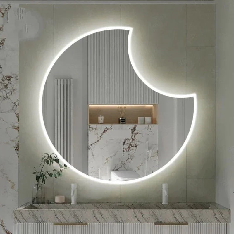 Espejo de pared decorativo con LED orgánico de 60x60 cm – Liquidación