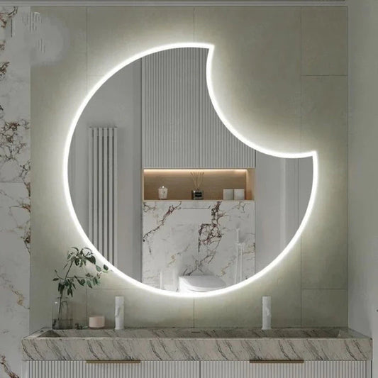 Espejo de pared decorativo con LED orgánico de 60x60 cm – Liquidación
