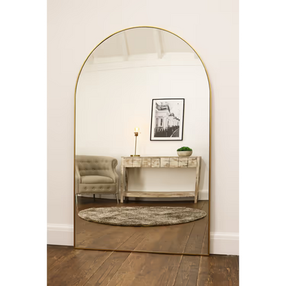 Espejo moderno grande estilo Pinterest con marco dorado (180 x 119 cm) – oferta especial