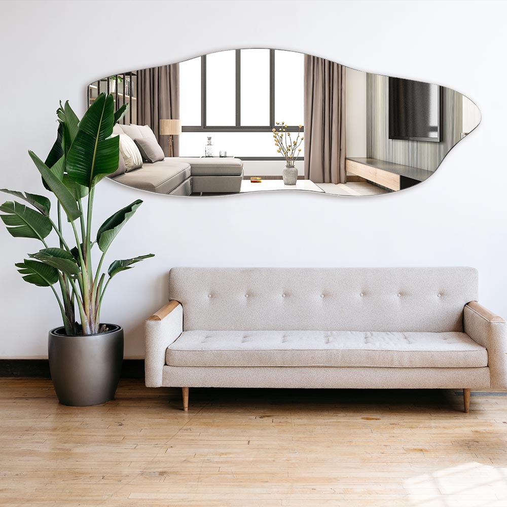 Espejo decorativo orgánico grande – Llama – Vista de cuerpo entero – 70 x 170 cm – Liquidación