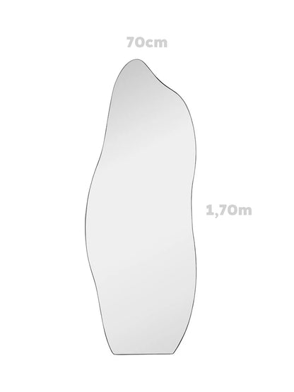 Espejo decorativo orgánico grande – Llama – Vista de cuerpo entero – 70 x 170 cm – Liquidación