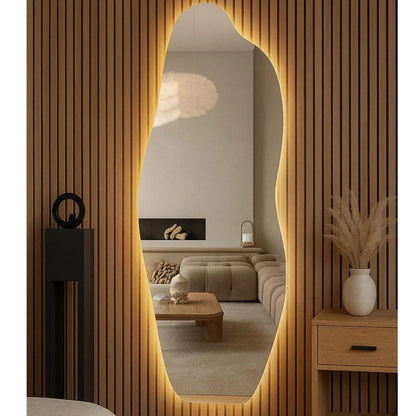 Espejo LED orgánico moderno, decorativo y lujoso, 160 x 60 cm | OFERTA