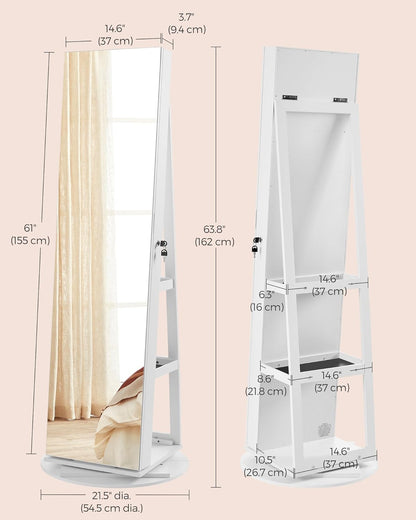 Espejo con estante y joyero — REBAJAS